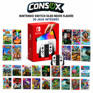 Nintendo Switch OLED Neuve Flashée – 30 Jeux Intégrés