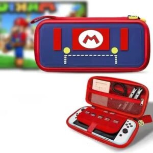 Pochette rigide Compatible pour switch V1 ,V2 et OLED - Etui de transport en thème Mario Jumper 3D