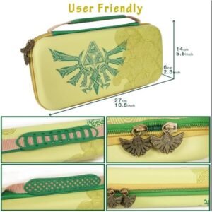 Pochette rigide Compatible pour switch V1 ,V2 et OLED - Etui de transport en thème Zelda